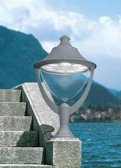 Stalp de iluminat modern pentru gradina echipat, 1ml, E27, 60W, 4000K, Fumagalli, Beppe 500, New Lot