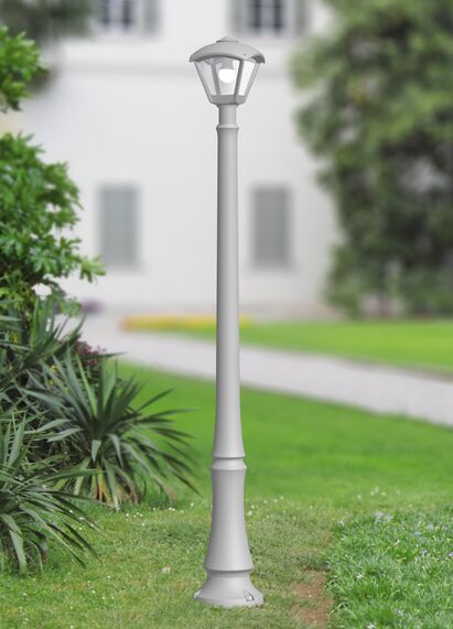 Stalp de iluminat modern pentru gradina echipat, 2ml, E27, 8.5W, CCT set, IP55, Fumagalli, Dario, Dino