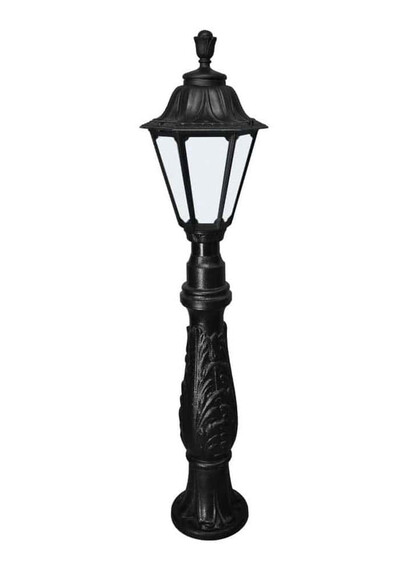 Stalp de iluminat ornamental pentru gradina echipat, 1ml, E27, 8.5W, CCT set, IP55, Fumagalli, Rut, Iafet