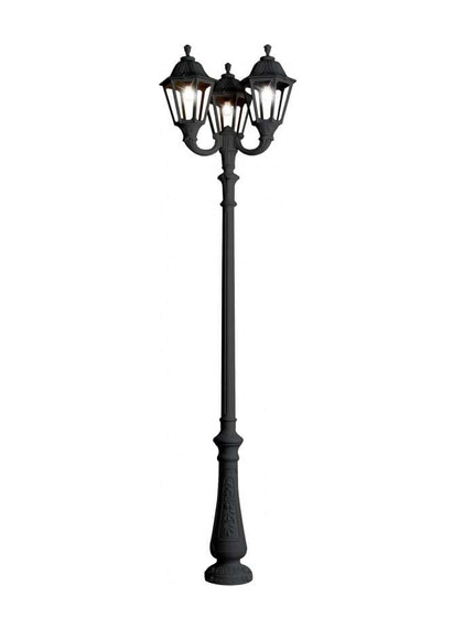 Stalp de iluminat ornamental pentru gradina echipat, 2.7ml, 3 brate, E27, 3x8.5W, CCT set, IP55, Fumagalli, Noemi, Nebo Ofir