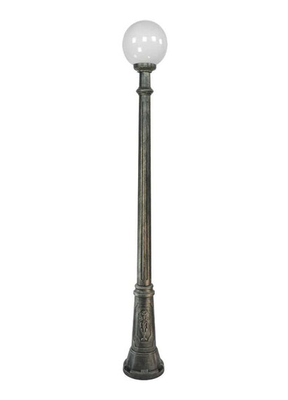 Stalp de iluminat ornamental pentru gradina echipat, 2ml, E27, 11W, CCT set, IP55, Fumagalli, Globe 250 Classic, Gigi