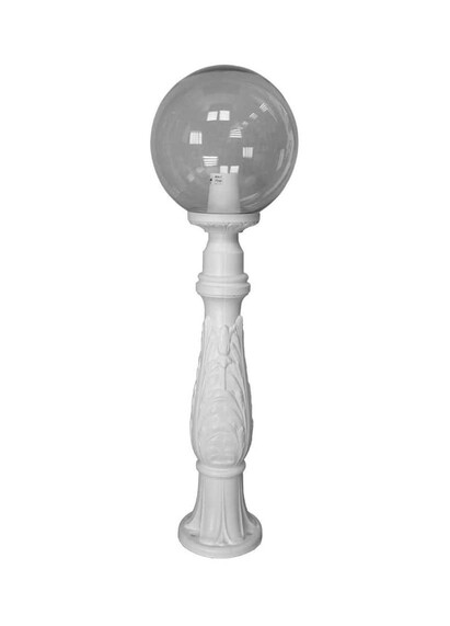 Stalp de iluminat ornamental pentru gradina echipat, 1ml, E27, Fumagalli, Globe 300 Classic, Iafet.R