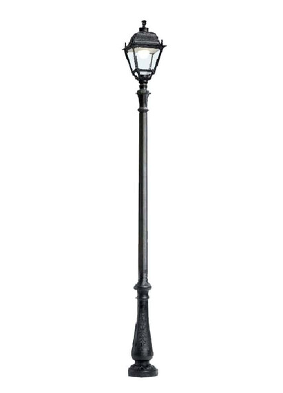 Stalp de iluminat ornamental pentru gradina echipat, 3ml, E27, 50W, 3000K, Fumagalli, Simon, Nebo