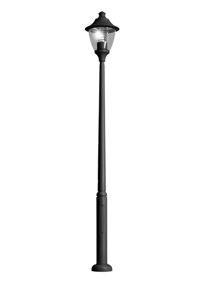Stalp de iluminat modern pentru gradina echipat, 4.1ml, E27, 50W, 3000K, Fumagalli, Gino 400, Ektor 3500