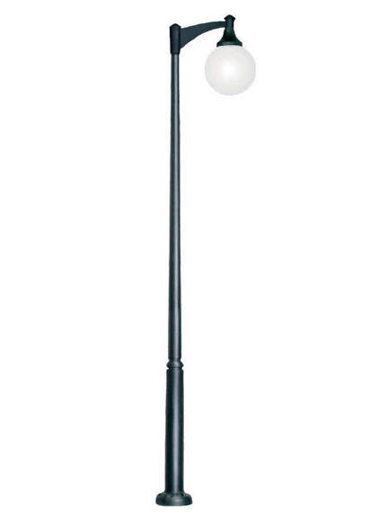 Stalp de iluminat modern pentru parcuri echipat, 2.8ml, H.FC1, E27, Fumagalli, Globe 400 Modern, Ektor 2500 Midipilar