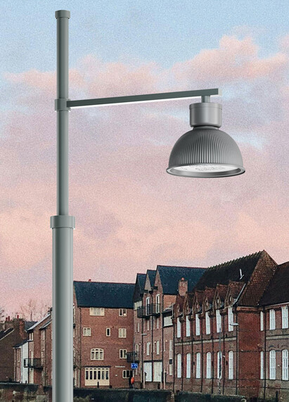 Corp de iluminat LED pentru stalp stradal, 4000K, 500x500x450mm, 24W, IP65, Deco, ElmarCo
