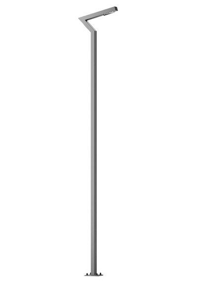 Stalp de iluminat modern pentru parcuri echipat, 4ml, LED, 4000K, 1 brat, 1x24W, IP65, Elew, ElmarCo
