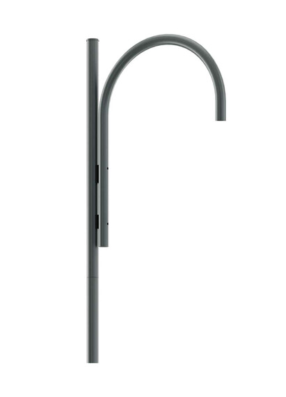 Brat pentru stalp de iluminat, simplu curbat, 100x75mm, AWGL, ElmarCo