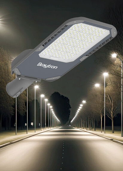 Corp de iluminat LED pentru stalp stradal, 4000K, gri, 148W, 20800lm, IP66