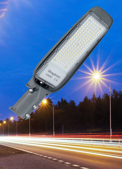 Corp de iluminat LED pentru stalp stradal, 6500K, gri, 150W, 16500lm, IP66