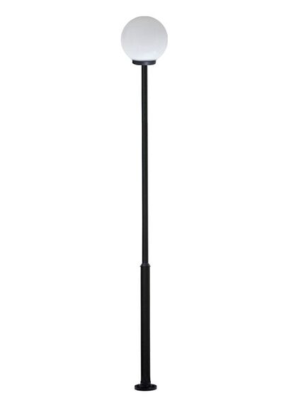 Stalp de iluminat modern pentru gradina echipat, 2.7ml, E27, 6.5W, Fumagalli, Globe 300 Modern, Enea 2400