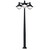 Stalp de iluminat modern pentru gradina echipat, 3.8ml, 3 brate, E27, 3x30W, CCT set, IP55, Fumagalli, Vivi 400, Akille 3500