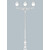 Stalp de iluminat stradal ornamental echipat, 5.8ml, 4 brate, E40, Fumagalli, Elia, Giona 5000 Aron