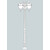 Stalp de iluminat ornamental pentru gradina echipat, 3.2ml, 3 brate jos, E27, Fumagalli, Simon, Karmel 3000 Ofir