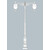 Stalp de iluminat stradal ornamental echipat, 5.3ml, E27, 2x60W, 3000K, Fumagalli, Pietro, Giona 4500 Aron