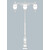 Stalp de iluminat stradal ornamental echipat, 5.3ml, 4 brate, E27, 4x50W, 4000K, Fumagalli, Pietro, Giona 4500 Aron
