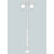 Stalp de iluminat ornamental pentru gradina echipat, 3.2ml, 2 brate jos, E27, Fumagalli, Tobia, Karmel 3000 Ofir