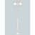 Stalp de iluminat ornamental pentru gradina echipat, 3.2ml, 3 brate jos, E27, 3x6.5W, Fumagalli, Tobia, Karmel 3000 Ofir