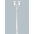 Stalp de iluminat ornamental pentru gradina echipat, 3.2ml, 2 brate jos, E27, 2x50W, 3000K, Fumagalli, Siloe, Karmel 3000 Ofir