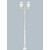 Stalp de iluminat ornamental pentru gradina echipat, 3.6ml, 2 brate, E27, 2x6.5W, Fumagalli, Siloe, Karmel 3000 Ofir