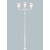 Stalp de iluminat ornamental pentru gradina echipat, 4.2ml, 3+1 brate, E27, 4x11W, CCT set, IP55, Fumagalli, Siloe, Karmel 3500 Adam