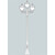 Stalp de iluminat ornamental pentru gradina echipat, 2.5ml, 2+1 brate, E27, 3x6.5W, Fumagalli, Golia, Ricu Bisso