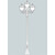 Stalp de iluminat ornamental pentru gradina echipat, 2.5ml, 3+1 brate, E27, Fumagalli, Golia, Ricu Bisso