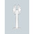 Stalp de iluminat modern pentru gradina echipat, 0.7ml, 2 brate, GX53, 2x17W, CCT set, IP66, Fumagalli, MiniGabri, Lucia-GD