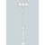 Stalp de iluminat ornamental pentru gradina echipat, 3.6ml, 3 brate, E27, 3x50W, 3000K, Fumagalli, Noemi, Karmel 3000 Ofir