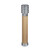 Stalp de iluminat ornamental pentru gradina echipat, galvanizat, 0.85ml, E27, insertie lemn natural, Norlys, Alta