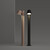 Stalp de iluminat modern pentru gradina echipat , negru, 0.8ml, GU10, 4000K, 1X35W, IP43, Gas, Ideal Lux