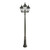 Stalp de iluminat ornamental pentru gradina echipat, 2.5ml, 3 brate, E27, 3x8.5W, CCT set, IP55, Fumagalli, Rut, Ricu Bisso