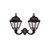 Aplica de iluminat LED pentru gradina, 660x720mm, 2 brate, E27, 2x15W, CCT set, IP55, Fumagalli, Simon, Mirra