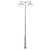 Stalp de iluminat stradal modern echipat, 4.6ml, 2 brate, E27, 2x50W, 3000K, Fumagalli, Vivi 500, Ektor 4500
