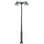 Stalp de iluminat stradal modern echipat, 5.3ml, 2 brate, GX53, 2x(9x10)W, CCT set, IP55, Fumagalli, Vivi 500, Ektor 5000