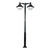 Stalp de iluminat ornamental pentru parcuri echipat, 3ml, 2x50W, LED, 6000K, negru, 2 brate, IP55, SV-002.N3.2MIDIPILAR.VIVI