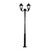 Stalp de iluminat ornamental pentru parcuri echipat, 3ml, 2x30W, LED, CCT set, negru, 2 brate, IP55, SV-002.N3.2OFIR.NOEMI
