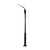 Stalp de iluminat modern pentru parcuri echipat, 4ml, 50W, LED, 6000K, negru, 1 brat, IP65, L.D, SV-002 D