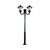 Stalp de iluminat ornamental pentru parcuri echipat, 4ml, 2x50W, LED, 6000K, negru, 2 brate, IP55, SV-002.N4.2J.REMO