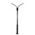Stalp de iluminat modern pentru parcuri echipat, 4ml, 50W, LED, 6000K, negru, 2 brate, IP65, L.C, SV-002 C