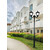 Stalp de iluminat ornamental pentru parcuri echipat, 4ml, 2x50W, LED, 6000K, negru, 2 brate, IP55, SV-002.N4.2OFIR.TOBIA