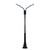 Stalp de iluminat modern pentru parcuri echipat, 3ml, 30W, LED, 6000K, negru, 2 brate, IP65, L.C, SV-008 C