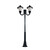 Stalp de iluminat ornamental pentru parcuri echipat, 4ml, 2x50W, LED, 6000K, negru, 2 brate, IP55, SV-008.N4.2J.REMO