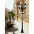 Stalp de iluminat ornamental pentru parcuri echipat, 3ml, 2x30W, LED, CCT set, negru, 2 brate, IP55, SV-008.N3.OFIR2L.NOEMI