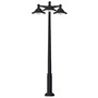 Stalp de iluminat modern pentru gradina echipat, 3.3ml, 3 brate, E40, Fumagalli, EcoVivi 400, Ektor 3000