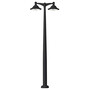 Stalp de iluminat stradal modern echipat, 4.6ml, 2 brate, GX53, 2x(9x10)W, CCT set, IP55, Fumagalli, EcoVivi 500, Akille 4500