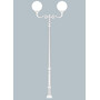 Stalp de iluminat ornamental pentru gradina echipat, 2 brate, 4.7ml, H.FC6, E27, Fumagalli, Globe 400 Classic, Karmel 4000 Adam