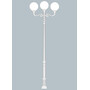 Stalp de iluminat ornamental pentru gradina echipat, 2+1 brate, 4.8ml, H.FC1, E27, Fumagalli, Globe 400 Classic, Karmel 4000 Adam