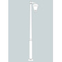 Stalp de iluminat modern pentru gradina echipat, 3ml, 1 brat, E27, 50W, 4000K, Fumagalli, Sergio, Ektor 3000 Iole