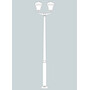 Stalp de iluminat modern pentru gradina echipat, 3.5ml, 2 brate, E27, 2x30W, CCT set, IP55, Fumagalli, Sergio, Ektor 3000 Iole